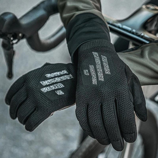 Bicycle Gloves Full Finger Cycling Gloves Knit Fabric Touch Screen Motorcycle Gloves