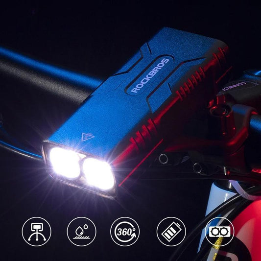 2T6 LED Bicycle Light 10W 10000 mAh Bike Front Lamp