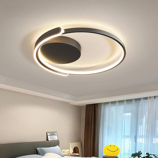 Modern LED Ceiling Lamp White Black Lights Living Dining Room Kitchen