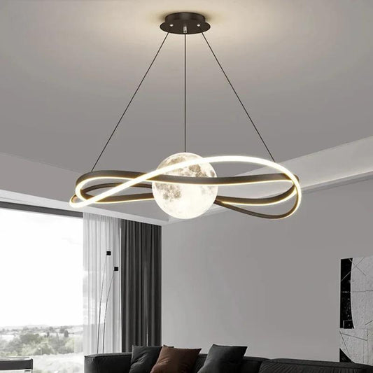 LED Pendant Lamp Dining Room Island Hanging Lights Minimalist Indoor Lighting