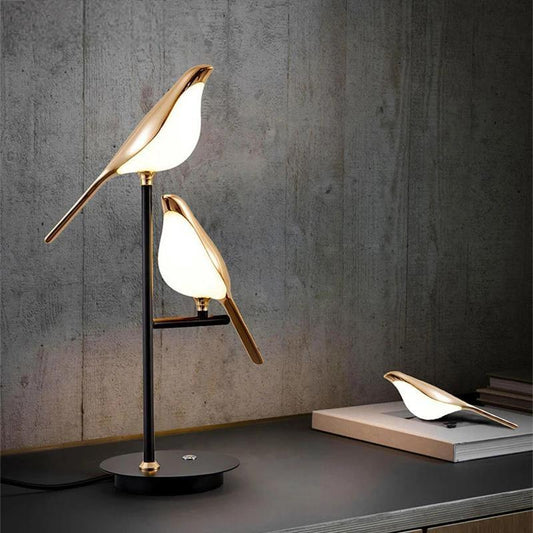 Modern LED table lamp desk lights Magpie bird model Reading lamp indoor lighting