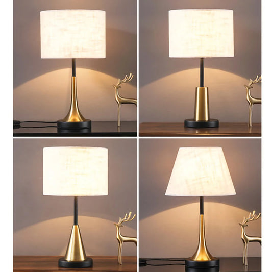 Modern Nordic E27 LED table lamp Creative simplicity Cloth desk light