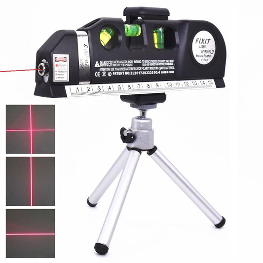 Vertical Horizontal Laser Level Tape Adjustable Multifunctional Standard Ruler