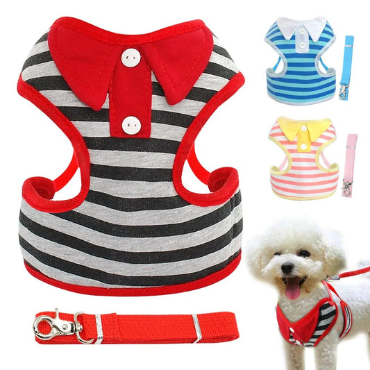 Breathable Dog Harness Vest Adjustable Puppy Dog Harness and Leash Set
