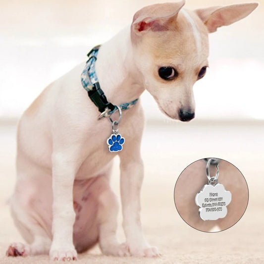 Custom Dog Tag Personalized Engraved Pet Puppy Cat ID Collar Tags