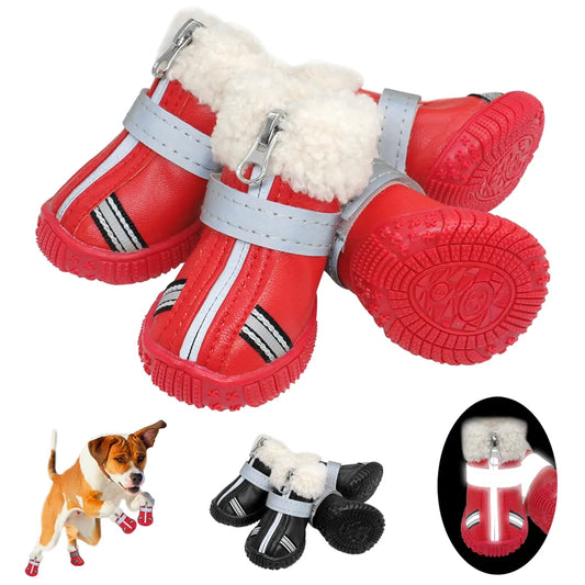 Warm Pet Dog Shoes Winter Waterproof Pet Dog Boots Shoe