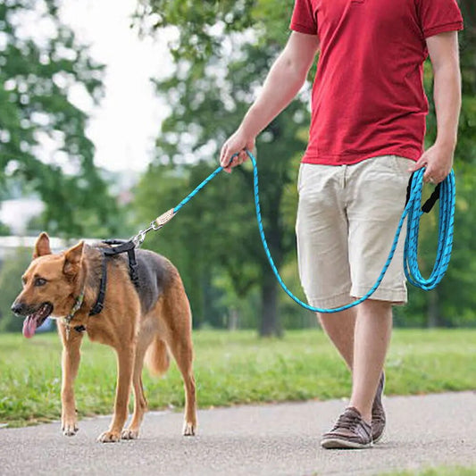 Dog Tracking Leash Nylon Long Round Rope Outdoor Walking Training Pet Lead Leashes