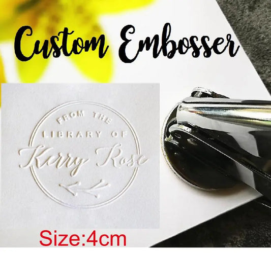 Personalized Book Embosser Your own Designs Ex Libris Custom Embosser Seal Stamp