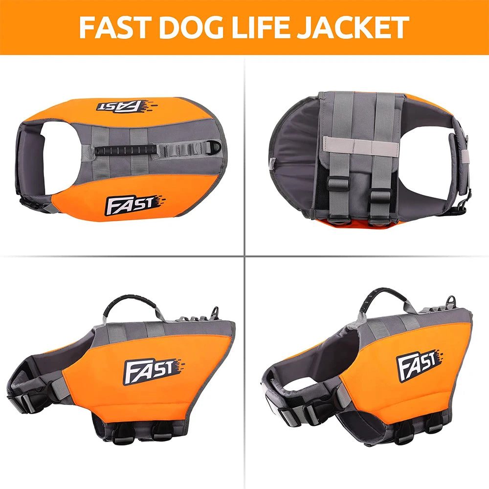 Pet Dog Life Jacket Vest Clothes Life Vest Collar Harness