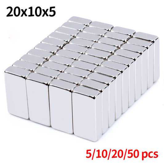 20x10x5mm Neodymium Magnet N35 NdFeB Block Super Powerful Permanent Magnetic