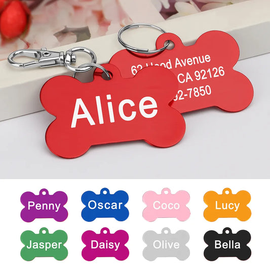 Personalized Engraving Anti-lost Dog ID Tag Identification Customized Pet Name Tags Collar