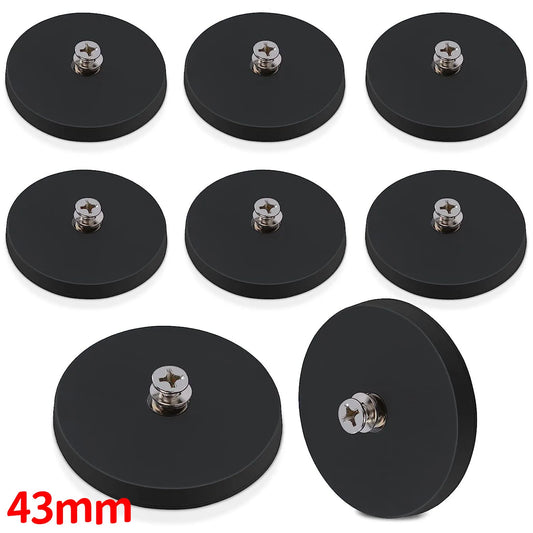 43x6mm  Magnet Base Round Mounting Magnet Rubber Coated Neodymium Magnets M4