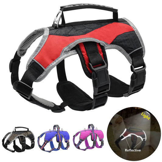 Reflective Dog Harness For Large Dogs Strong Traning Harness