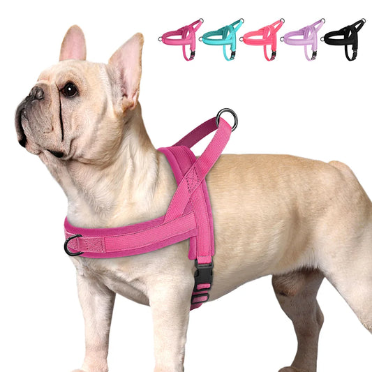 Nylon Padded Dog Harness Vest Adjustable Pet Cat Vest Soft Outdoor No Pull