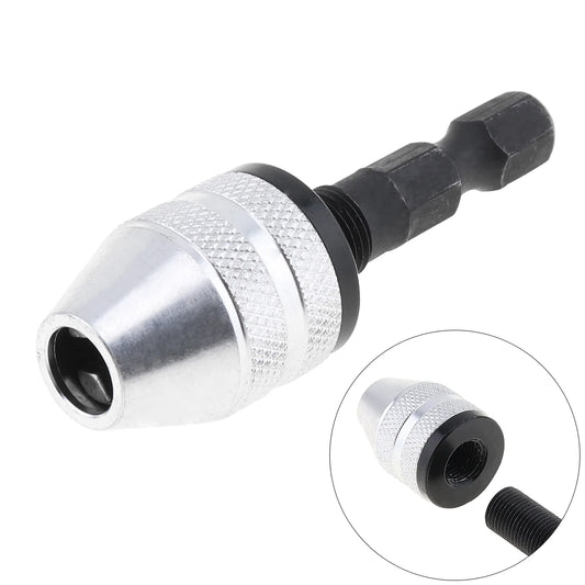 0.3-3.6mm Twist Drill Chuck Screwdriver Impact Driver Adapter with 1/4'' Hex Shank screwdriver Three Claw