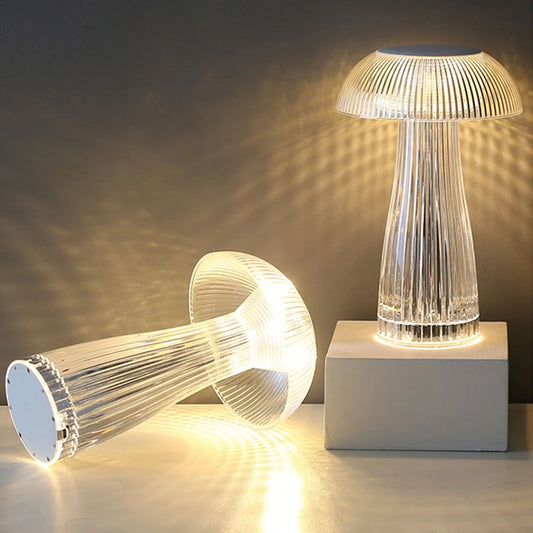 Jellyfish lampshade LED night light modern table lamp desk light