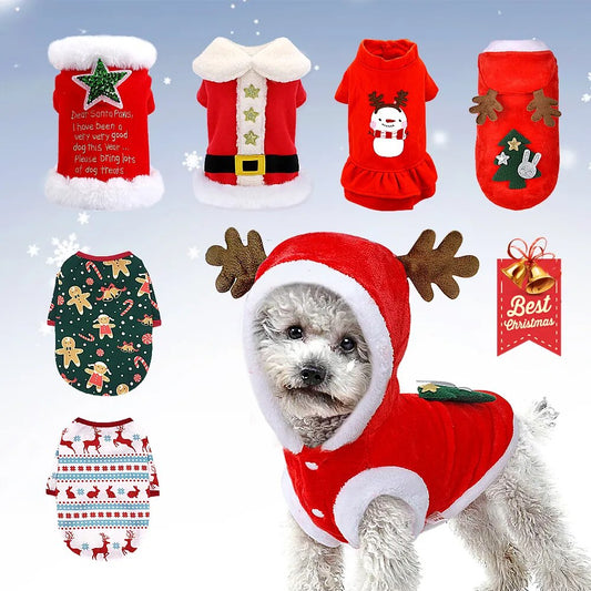 Christmas Dog Clothes Costume Winter Chihuahua Pug Pet Dog Clothing