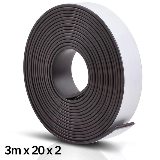 3 Meter 20x2 Self Adhesive Flexible Magnet Magnetic Strip Rubber Magnet