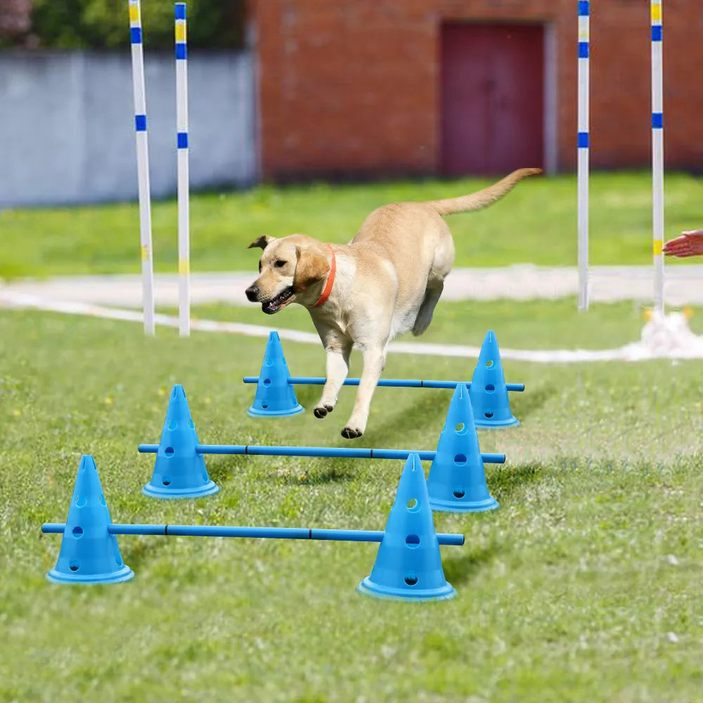 3set Outdoor Pet Dog Training Equipment Dog Exercise Training Jumping Stakes