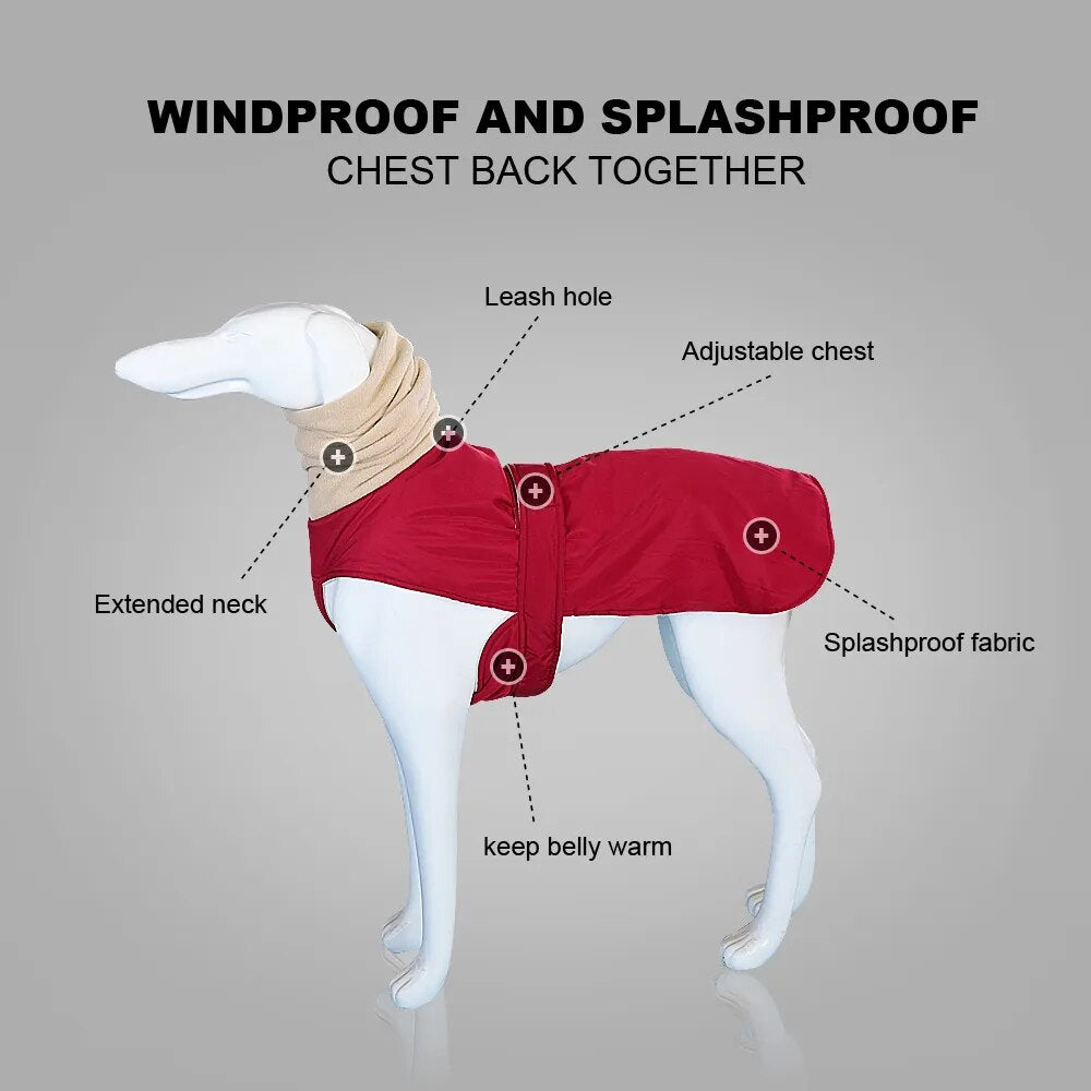 Super Warm Thick Dog Clothes Waterproof Dog Coat Jacket For Medium Large Dogs