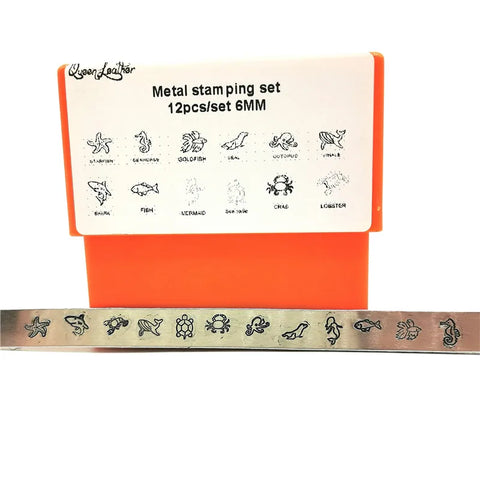 6mm Metal Punch Set 12pcs Metal Stamps DIY