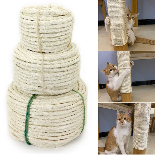 Sisal Rope Cat Scratching Post Toy Cat Tree DIY Climbing Frame Replacement Rope Desk Leg Binding Rope