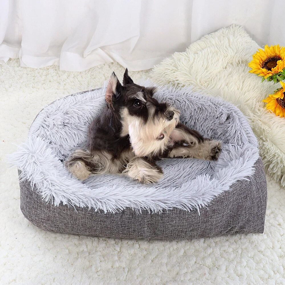 Warm Cat Bed House Pet Puppy Cat Sofa Beds Soft Nest Kennel Winter Dog Cat Cushion Mat Indoor Cats