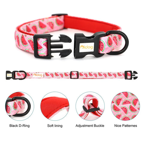 Nylon Cute Dog Cat Collar Leash Set Poop bag Pet Walking Leashes Bow Tie Collar