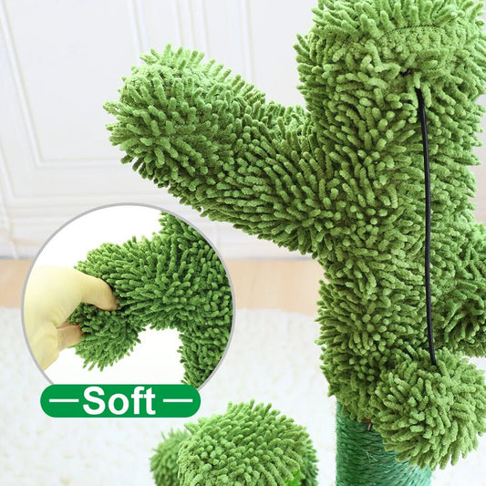 Cactus Style Pet Cat Scratching Post With Sisal Rope Cat Tree House Toy Climbing Frame