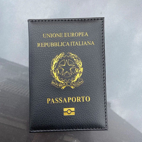 New Italian Passport Holder Travel Women Pu Leather Case