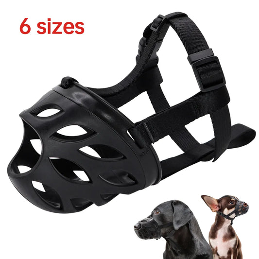 Soft Silicone Pet Dog Muzzle Breathable Basket Muzzles Adjustable Mask for Small Medium Large Dogs