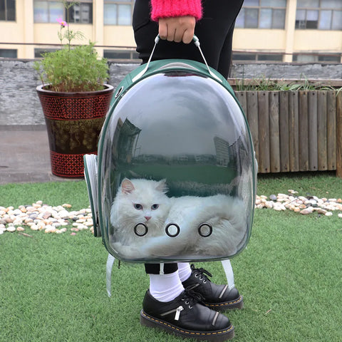 Portable Cat Carrier Bag Breathable Pet Small Dog Cat Backpack Outdoor Travel Space Capsule Cage