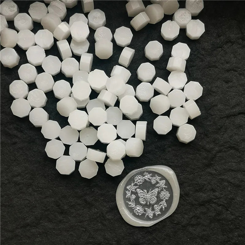 100 Transparent Fluorescence seal wax pills
