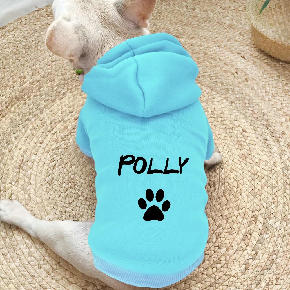Custom Dog Cat Hoodie Personalized Pet French Bulldog Name Hoodies Clothes Cotton Puppy Coat Clothing