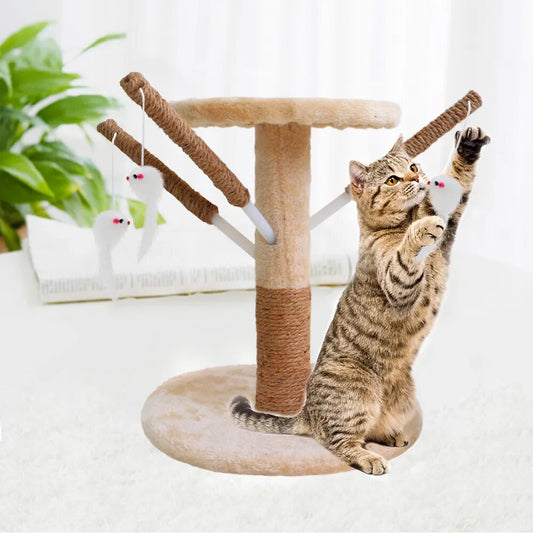 Pet Cat Scratching Post Sisal Cat Climbing Tree Furniture Cats Interactive Toys Kitten Scraper Scratching