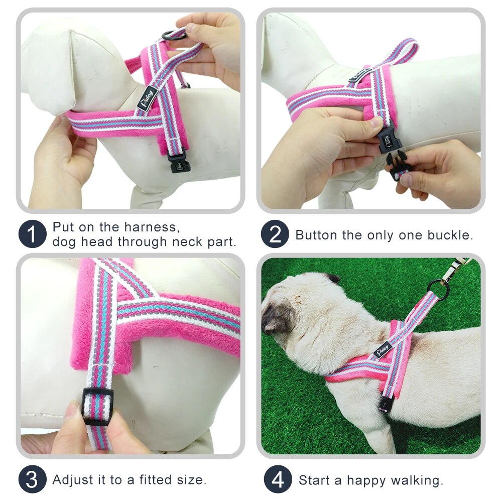 Dog Harness Vest No Pull Reflective Dog Harness Soft Padded Pet Puppy Harnesses