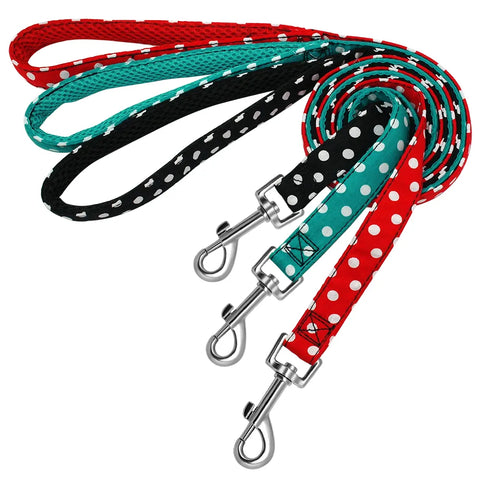 Pet Walking Dog Leash Lead For Small Medium Dogs Cats Polka Dot Puppy Training Running Leashes Leads
