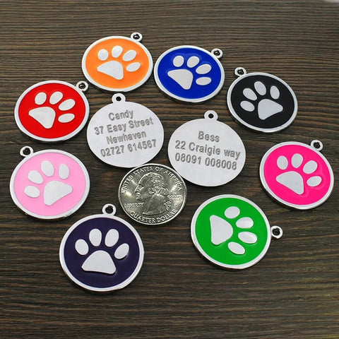 Dog Tag Engraved Custom Pet Dog Collar Accessories Personalized Cat Puppy ID Tag