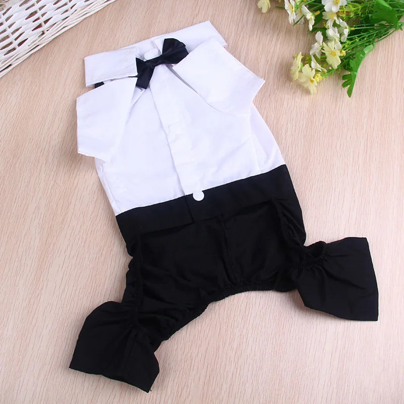 Handsome Pets Dog Suit Wedding Dress Clothes for Small Dogs Puppy Teddy Poodle Coat Pet Clothes