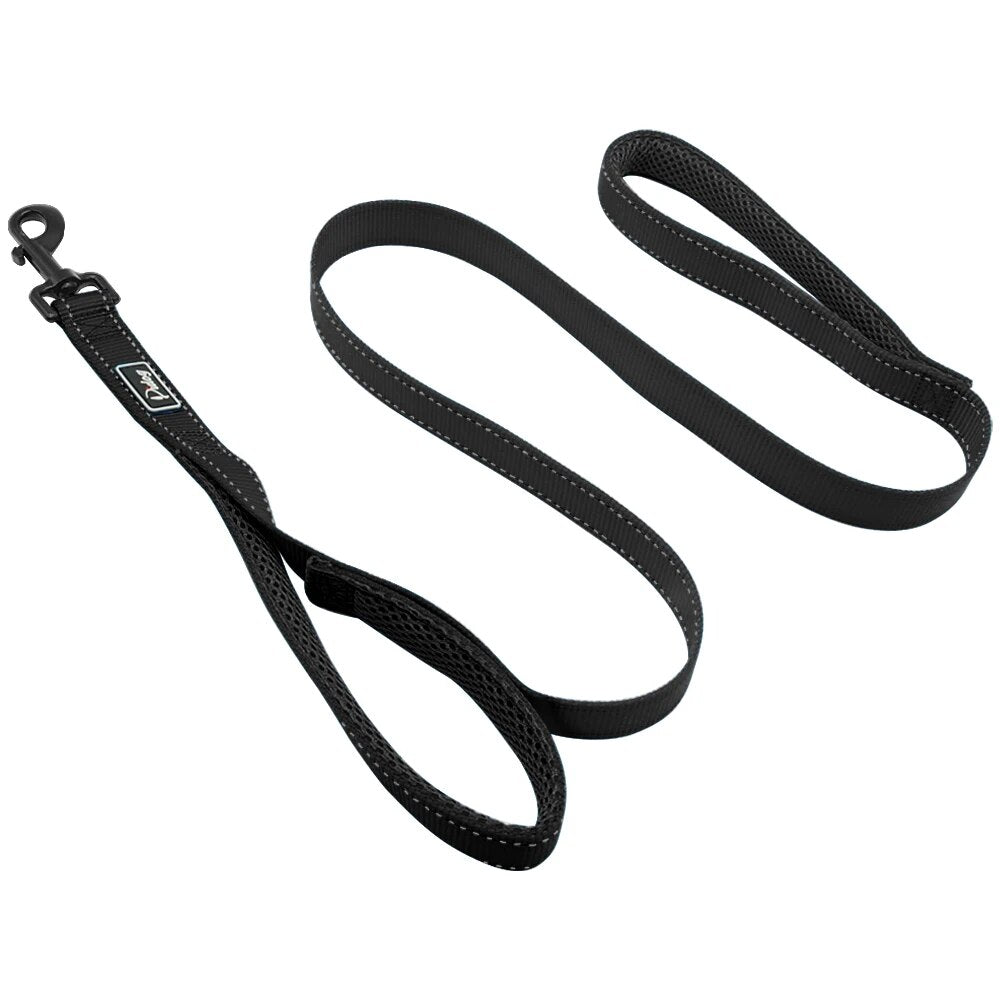 2 Handles Nylon Padded Double Handle Leash For Greater Control For Medium Large Dog