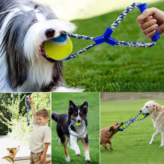 Cotton Dog Puppy Rope Toy Knot Chew Teeth Cleaning Tug Toys Pet Playing Training Ball