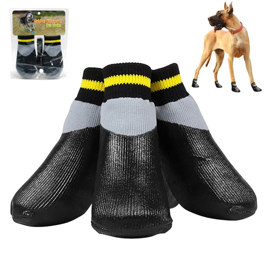 4pcs/set Outdoor Waterproof Nonslip Anti-stain Dog Cat Socks Booties Shoes