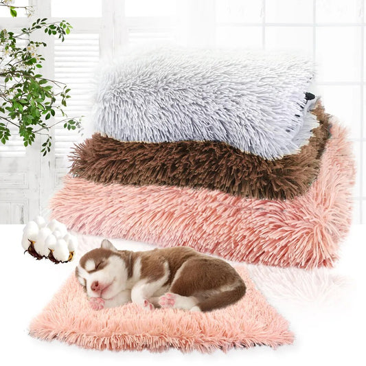 Winter Dog Bed Mat Soft Fleece Pet Cushion House Warm