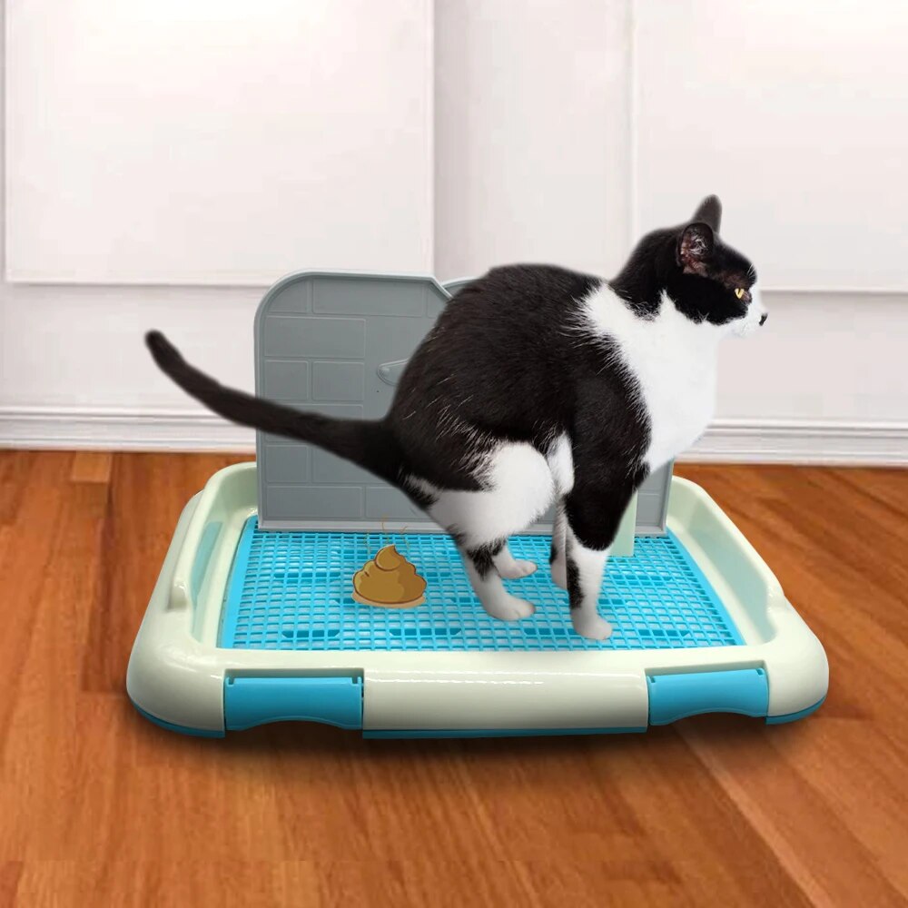 Pet Dog Cat Training Toilet Tray Mat Indoor Lattice Puppy Potty Bedpan Pee Pad Dog Accessories