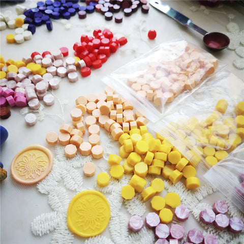 100Pcs/Lot Retro Stamping Sealing Wax Colorful Beads Wax