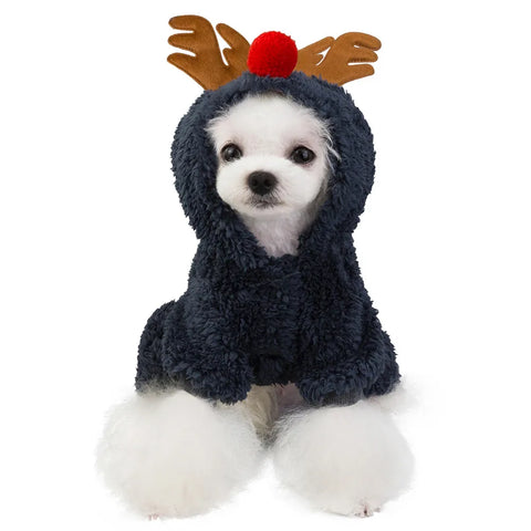 Pet Dog Clothes Winter Dog Coat Christmas Deer Pet Clothing