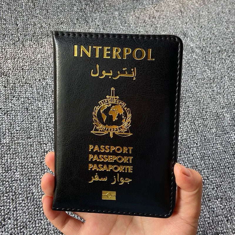 Interpol Logo Passport Cover