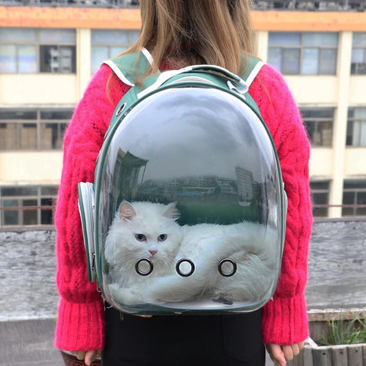 Portable Cat Carrier Bag Breathable Pet Small Dog Cat Backpack Outdoor Travel Space Capsule Cage