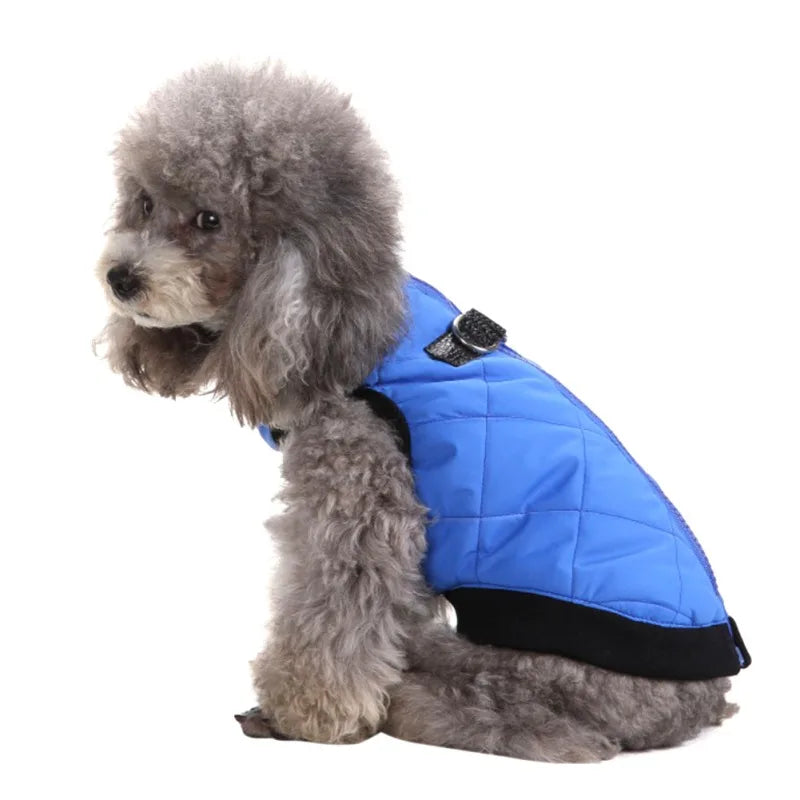 Winter Pet Clothes Warm Jacket Coat With Zipper Dog Clothes Leisure Clothing