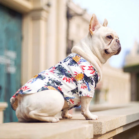 Hawaiian Style Dog Clothes French Bulldog Pet Clothes Summer Pet Clothing